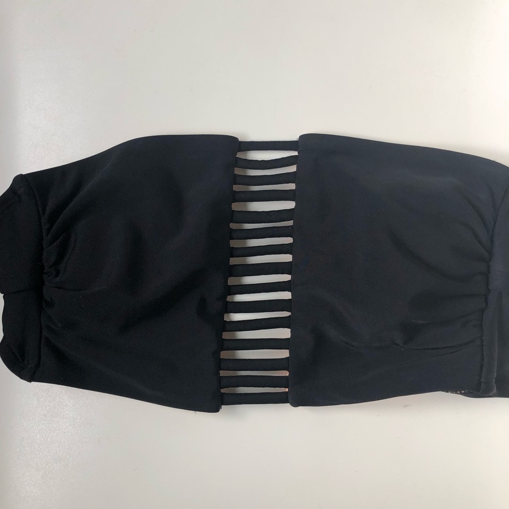 Black Bandeau Swimsuit Top